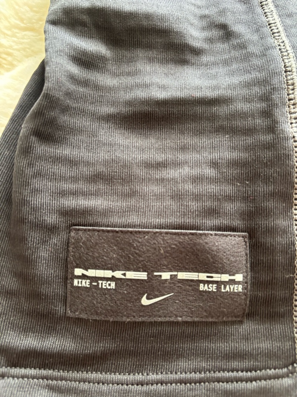 Nike Tech Long Sleeve Top - Charcoal Gray with Light Gray Logo - Picture 5 of 5